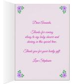 Unicorn Pink Personalized Baby Shower Thank You (Inside (Right))