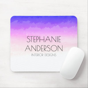 Unicorn Pink Purple Holography Watercolor Abstract Mouse Pad