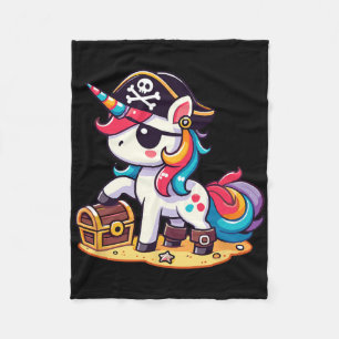 Unicorn Pirate Costume Halloween Fleece Blanket