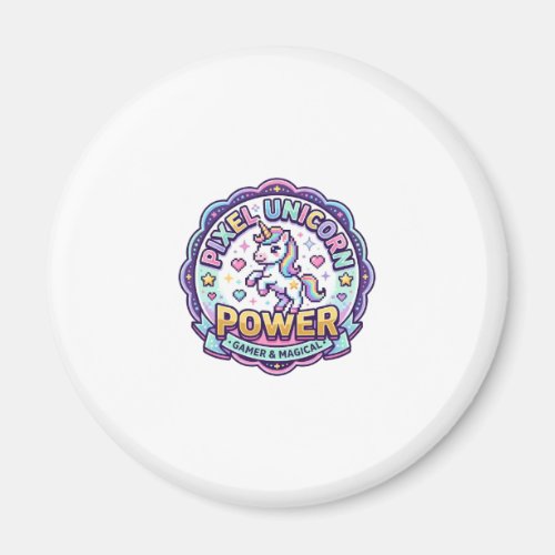 Unicorn Pixel Unicorn Power POD Ready Apparel Grap Magnet