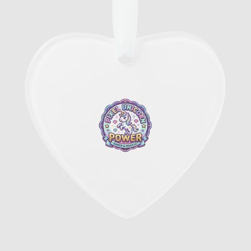 Unicorn Pixel Unicorn Power POD Ready Apparel Grap Ornament