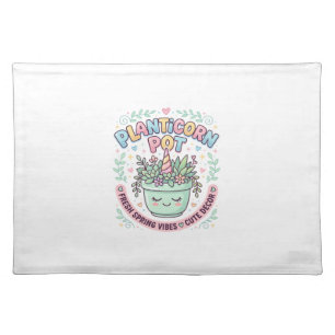 Unicorn Planticorn Pot Graphic Design Graphic Tee Cloth Placemat