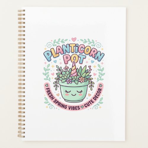 Unicorn Planticorn Pot Graphic Design Graphic Tee  Planner