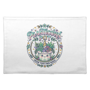 Unicorn Planticorn Pot POD Ready POD Artwork_1 Cloth Placemat