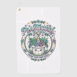 Unicorn Planticorn Pot POD Ready POD Artwork_1 Golf Towel