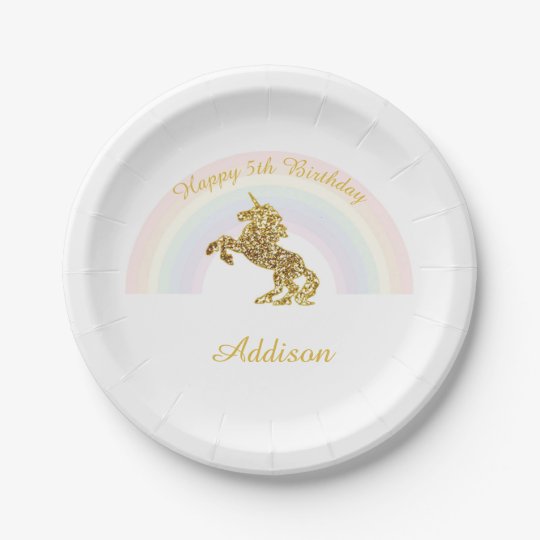 Unicorn plates for birthdays