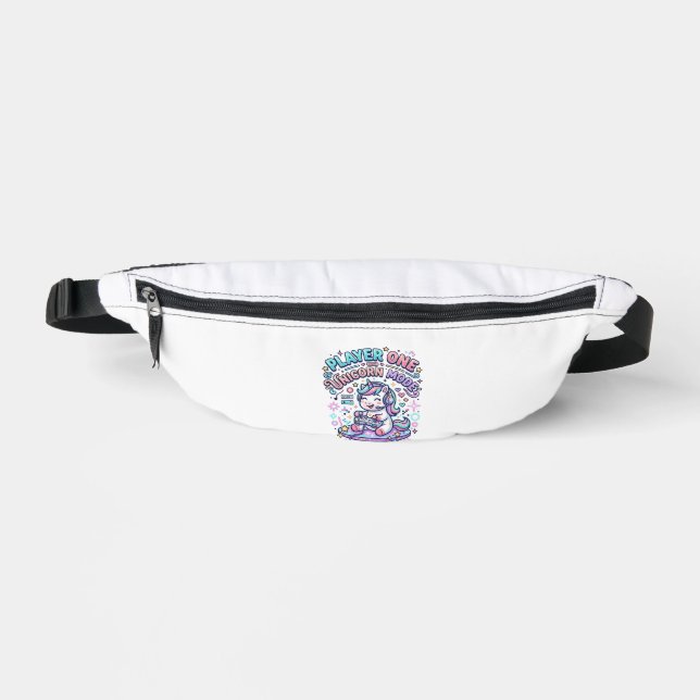 Unicorn Player One Unicorn Mode Retro Style Graphi Fanny Pack (Front)