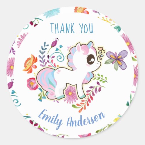 Unicorn Playground _ Stickers for Baby Shower