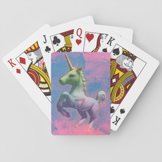 Unicorn Playing Cards Bicycle (Cupcake Pink) | Zazzle