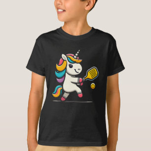 Unicorn Playing Pickleball Player Lover Kids Women T-Shirt