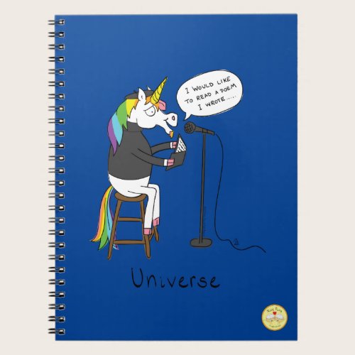 Unicorn Poetry Poet Funny Notebook