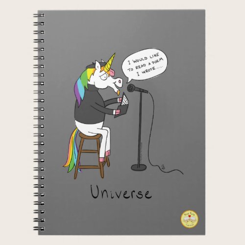 Unicorn Poetry Poet Funny Notebook