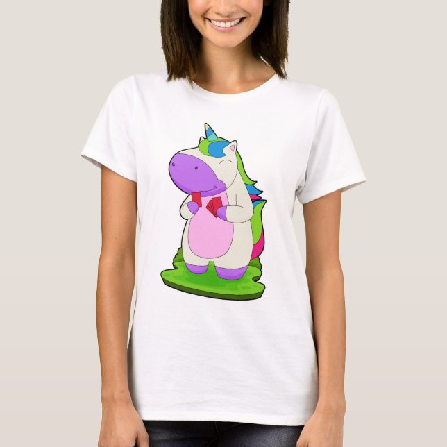 Unicorn Poker Poker cards T-Shirt (Front)