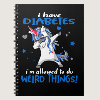 Unicorn Pony Dabbing Unicorn I Have Diabetes To Do Notebook