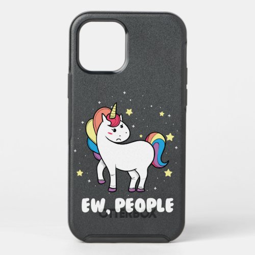 Unicorn Pony Ew People Unicorn Introvert Funny Sar OtterBox Symmetry iPhone 12 Pro Case