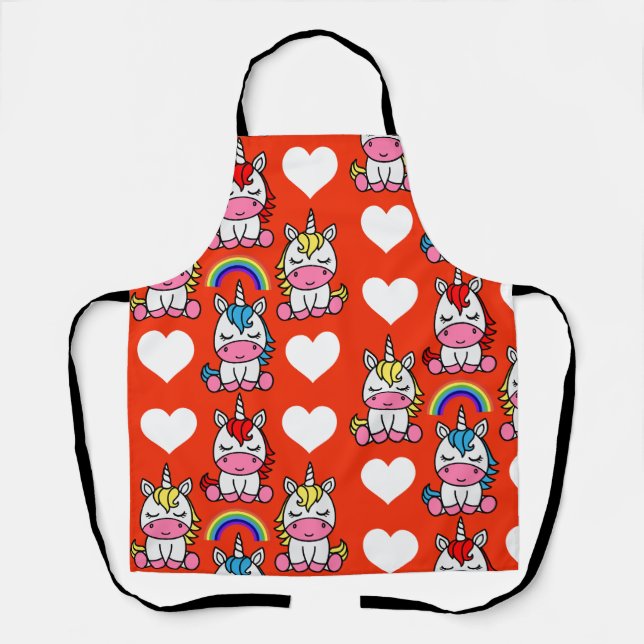 Unicorn Pony Home Decor Apron (Front)