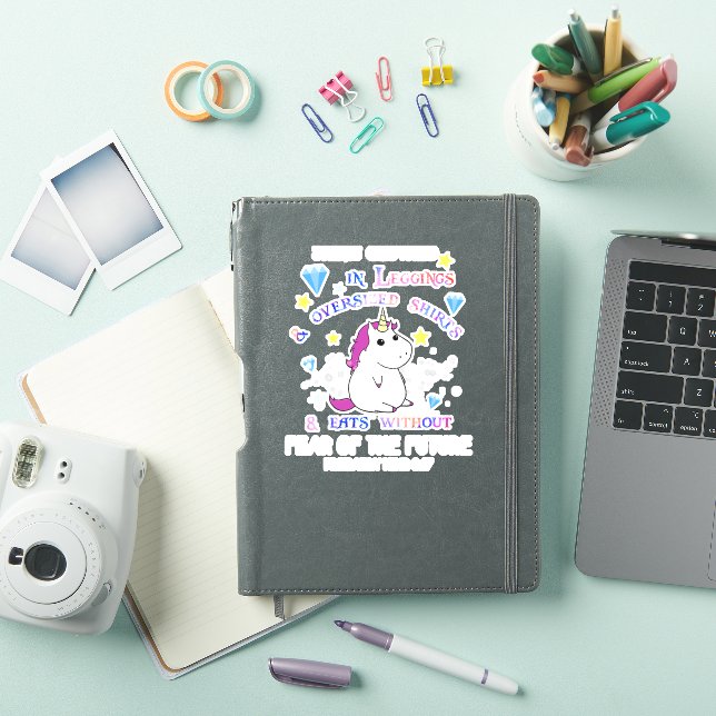 Unicorn Pony She Is Clothed In Leggings Oversized  Sticker (iPad Cover)