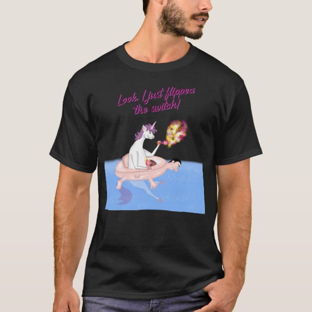 Unicorn pool hipster funny vines  T-Shirt (Front)