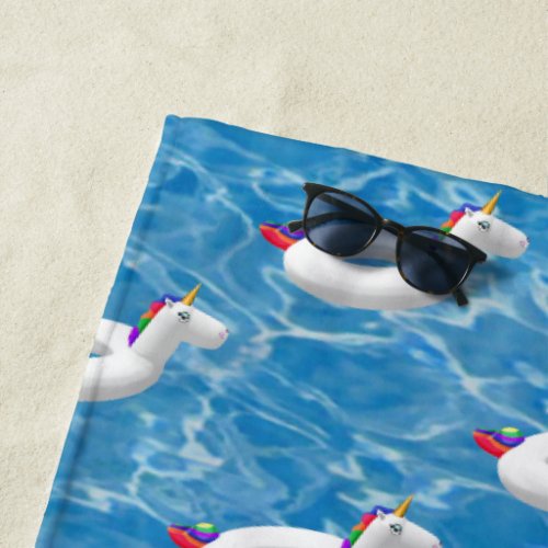 Unicorn pool toy  beach towel