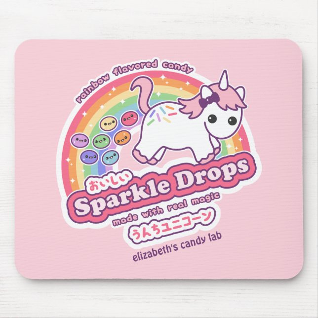 Unicorn Poop Candy Mouse Pad (Front)