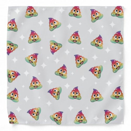 Unicorn poop colorful pattern bandana