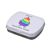 Unicorn Poop Funny Cute Rainbow Poop Candy Tin (Side)