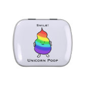 Unicorn Poop Funny Cute Rainbow Poop Candy Tin (Top)
