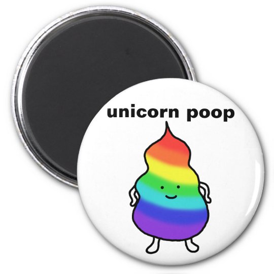 Unicorn Poop Funny Magnet Cute Rainbow Poop Joke | Zazzle.com