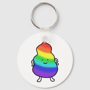 Unicorn Poop Key chain Funny Cute Rainbow Poop