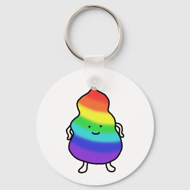 Rainbow poop clearance emoji keychain