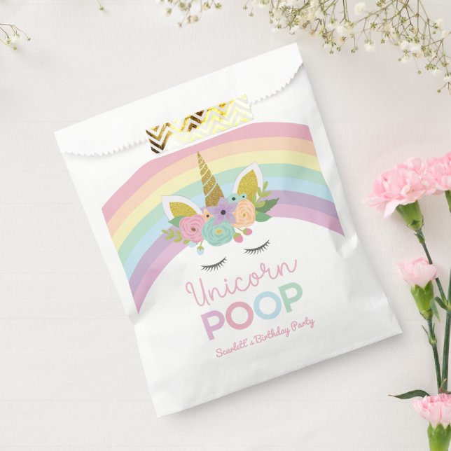 Unicorn Poop Rainbows Birthday Party Treat Favor Bag (Sealed)