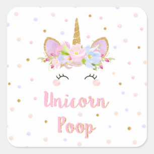 Unicorn Poop Sticker Birthday Party Favor Labels