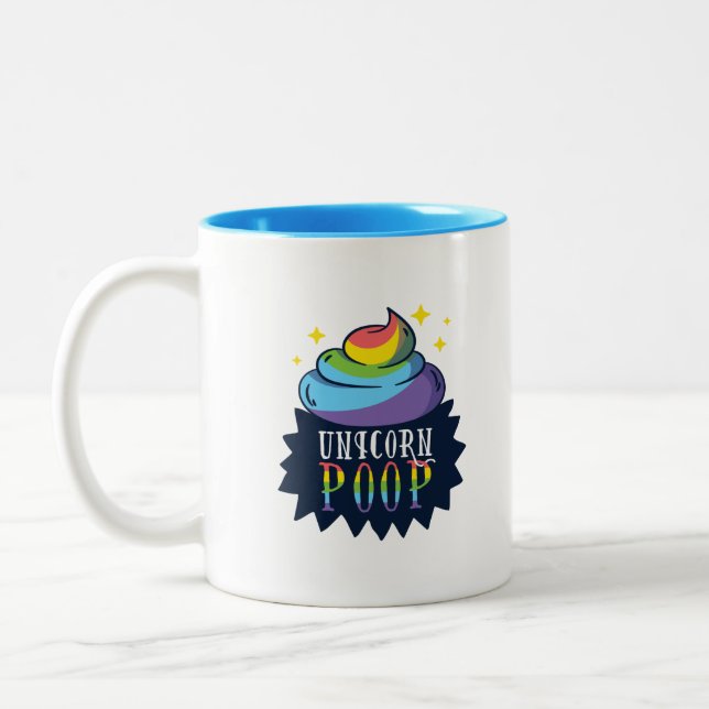 Unicorn Poop Two-Tone Coffee Mug (Left)