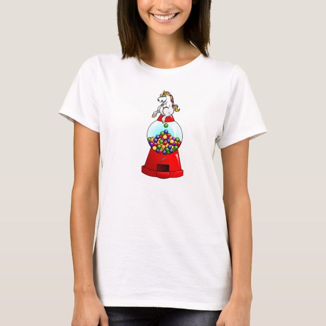 Unicorn Pooping Gumballs T-Shirt (Front)