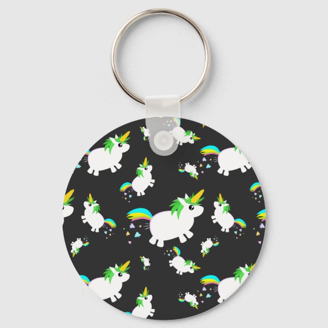 uniCORN PoPcorn cute funny pattern Keychain (Front)