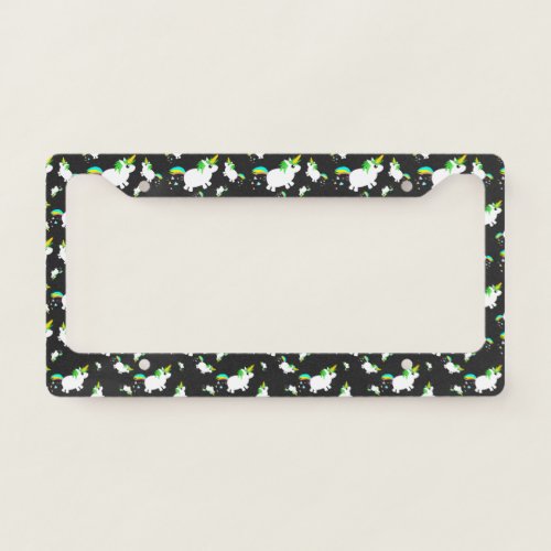 uniCORN PoPcorn cute funny pattern License Plate Frame