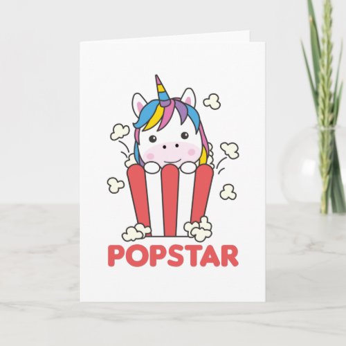 Unicorn Popcorn Whats Poppin Funny PopStar Card