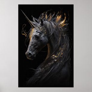 Unicorn Portrait Animal Fantasy Nature Wildlife Poster