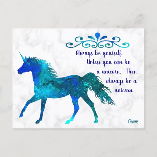 Unicorn _ Postcard