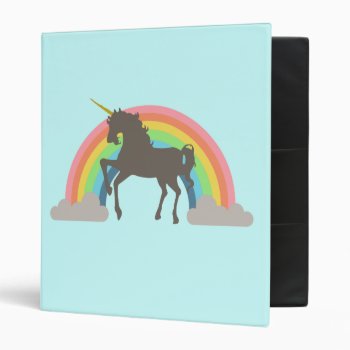 Unicorn Power 3 Ring Binder by Middlemind at Zazzle