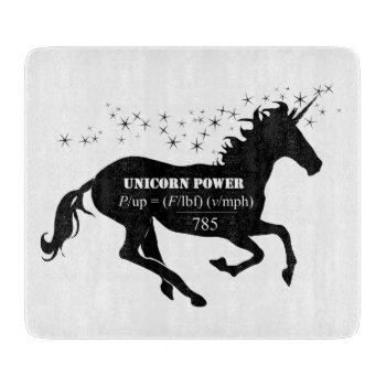 Unicorn Power Cutting Board by DippyDoodle at Zazzle