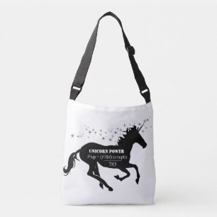 Unicorn Power Fake Math Formula Funny Crossbody Bag