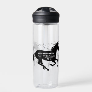 Unicorn Power Fake Math Formula Funny Water Bottle