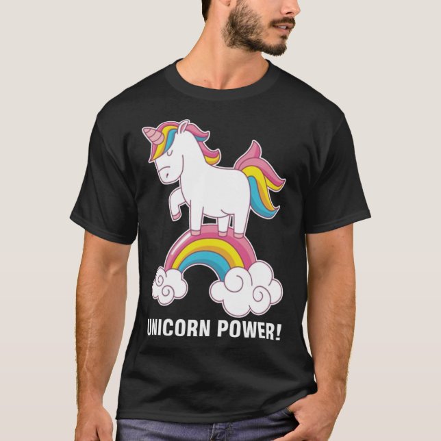 unicorn power love fun  T-Shirt (Front)