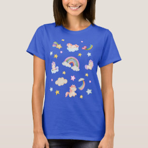 Unicorn Power pink womens T-Shirt