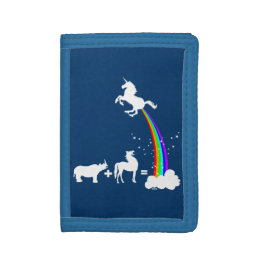 Unicorn power trifold wallet
