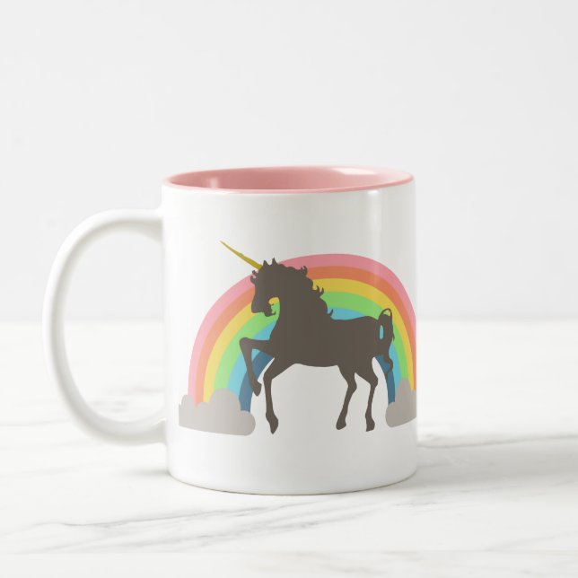 Unicorn Power Two-Tone Coffee Mug (Left)
