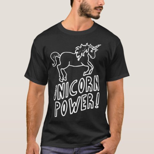 Unicorn Power Unicorn Admirer Horse Lover funny vi T_Shirt