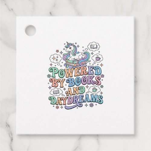 Unicorn Powered by Books and Daydreams Kawaii Vect Favor Tags