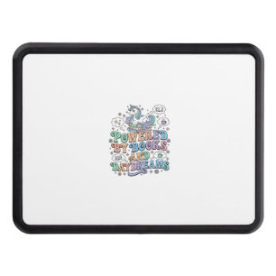 Unicorn Powered by Books and Daydreams Kawaii Vect Hitch Cover